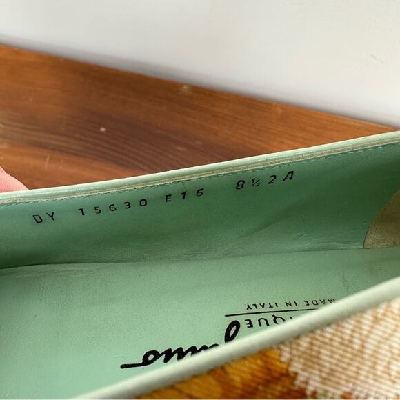 Salvatore Ferragamo Sunflower Silk Fabric Yellow Blue Flats 8.5 - Picture 12 of 12